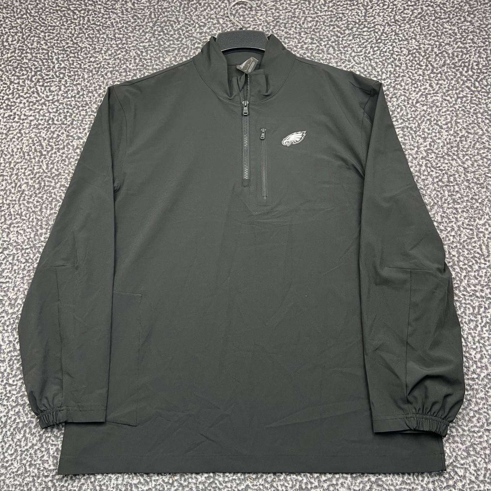 Philadelphia Eagles Jacket Men Large Fanatics Signature 1/4 Zip Pullover New
